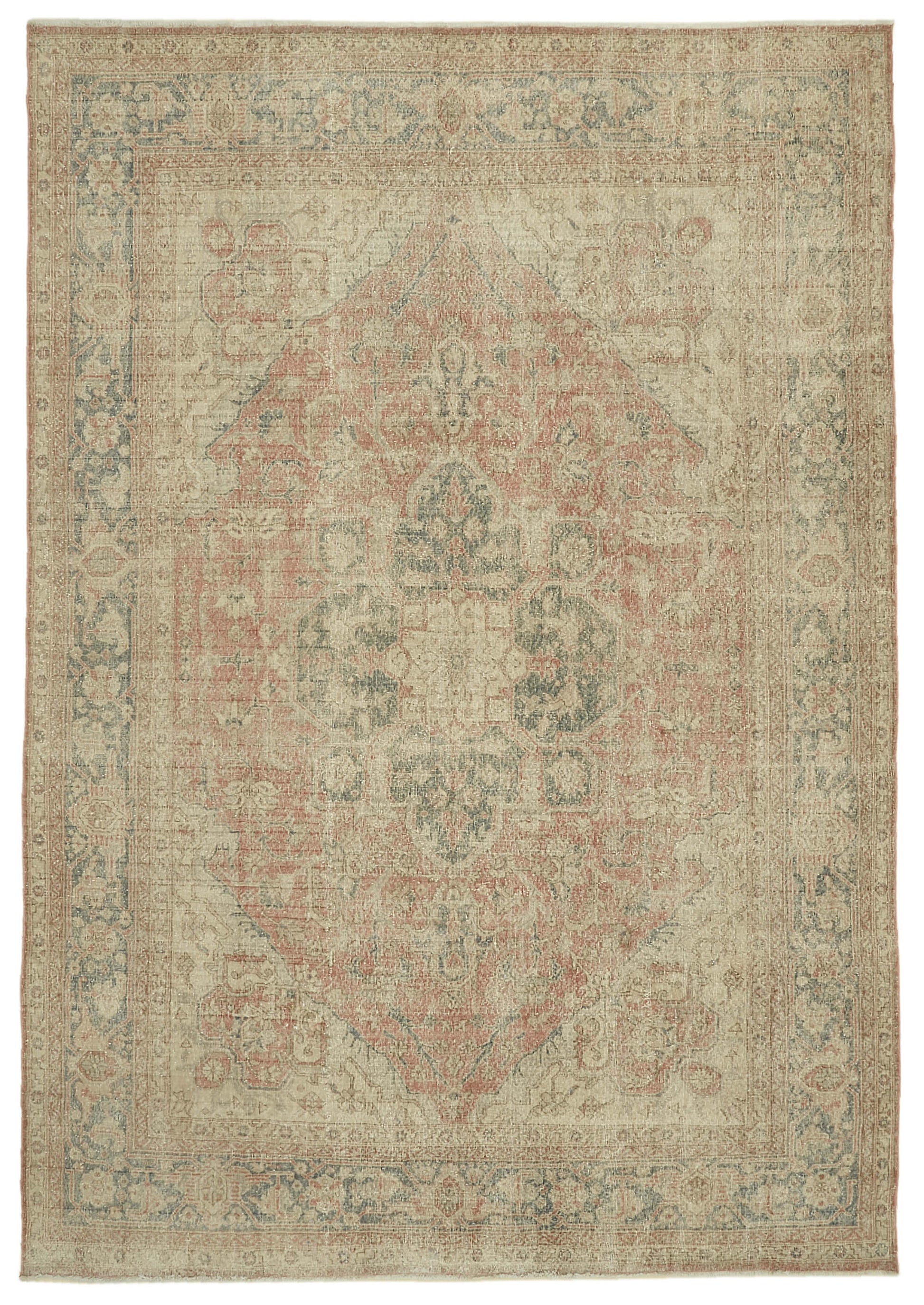 9x13 Beige Vintage Large Area Rug - 46416