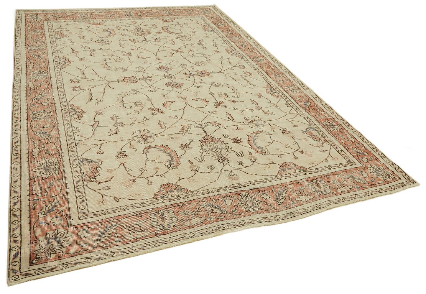 8x11 Beige Vintage Large Area Rug - 46419