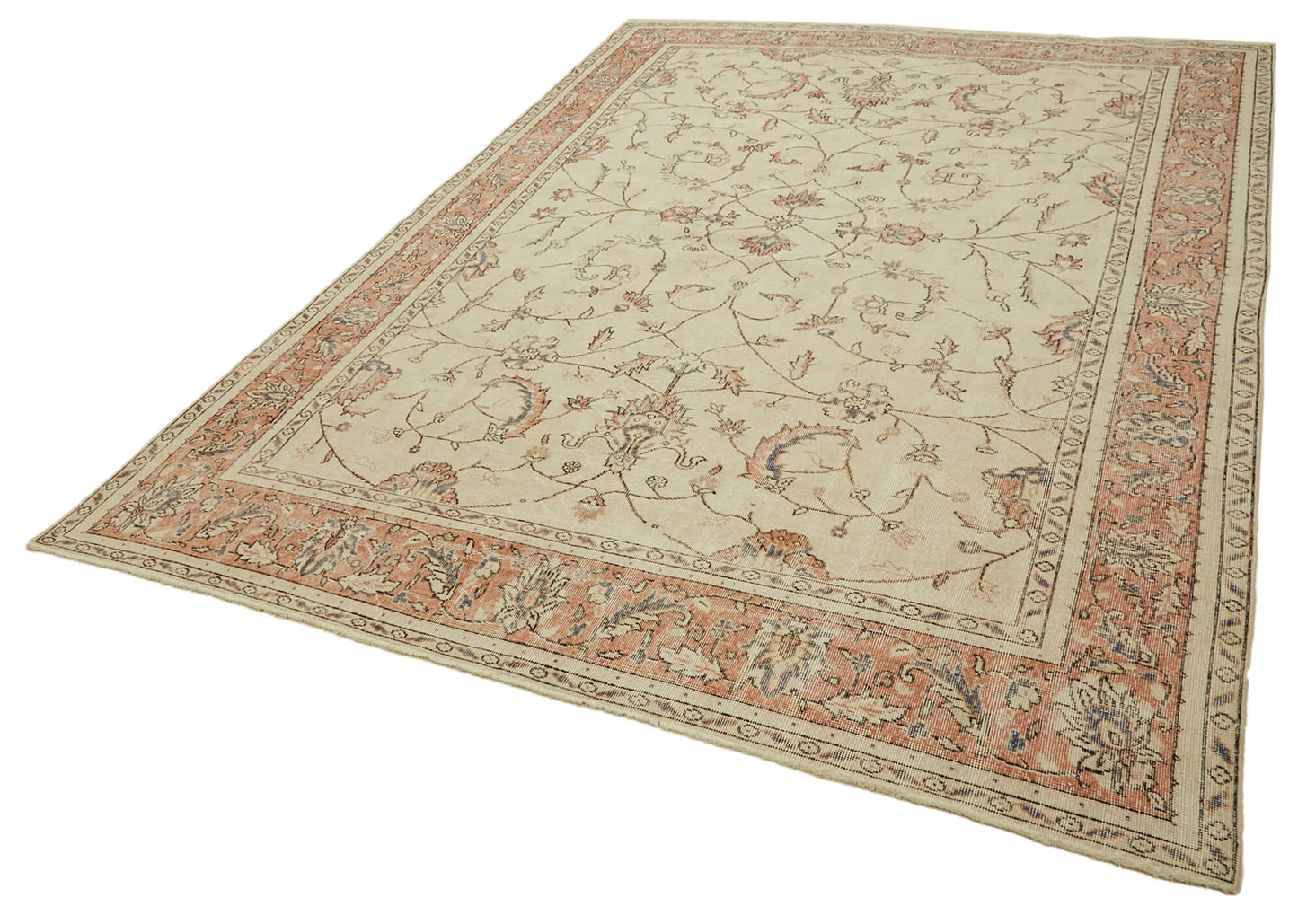 8x11 Beige Vintage Large Area Rug - 46419