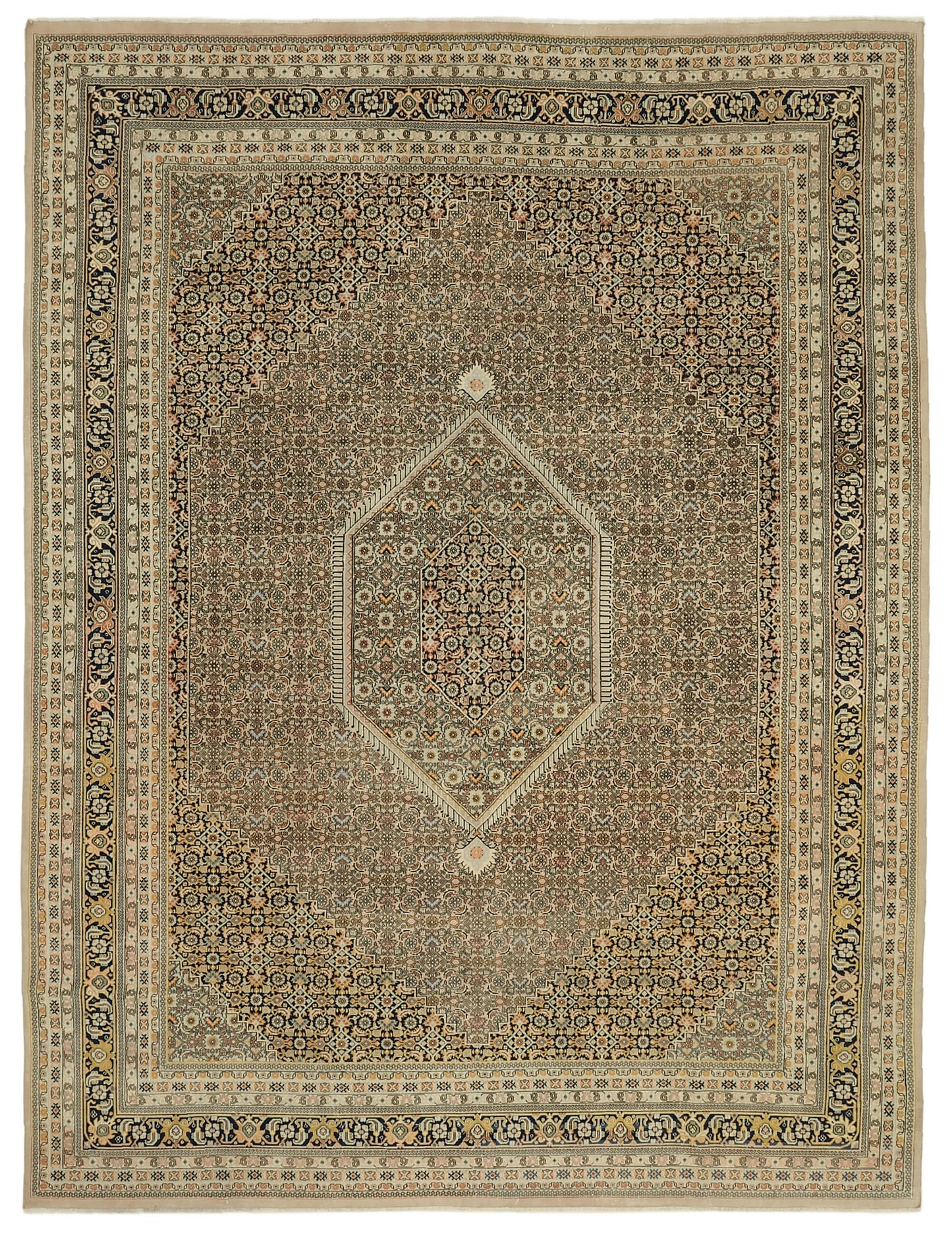 9x13 Beige Vintage Large Area Rug - 46420