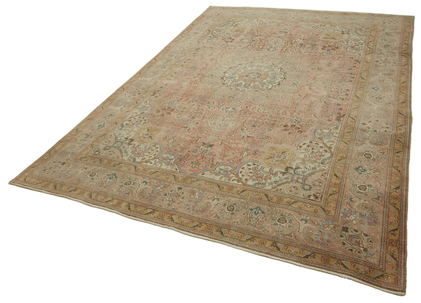 8x11 Beige Vintage Large Area Rug - 46421