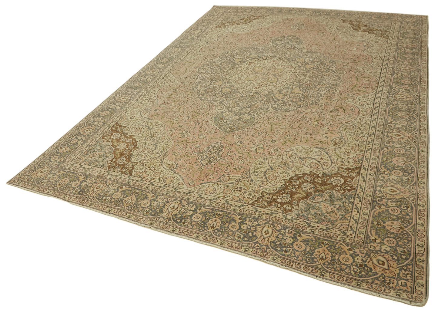 8x11 Beige Vintage Large Area Rug - 46427