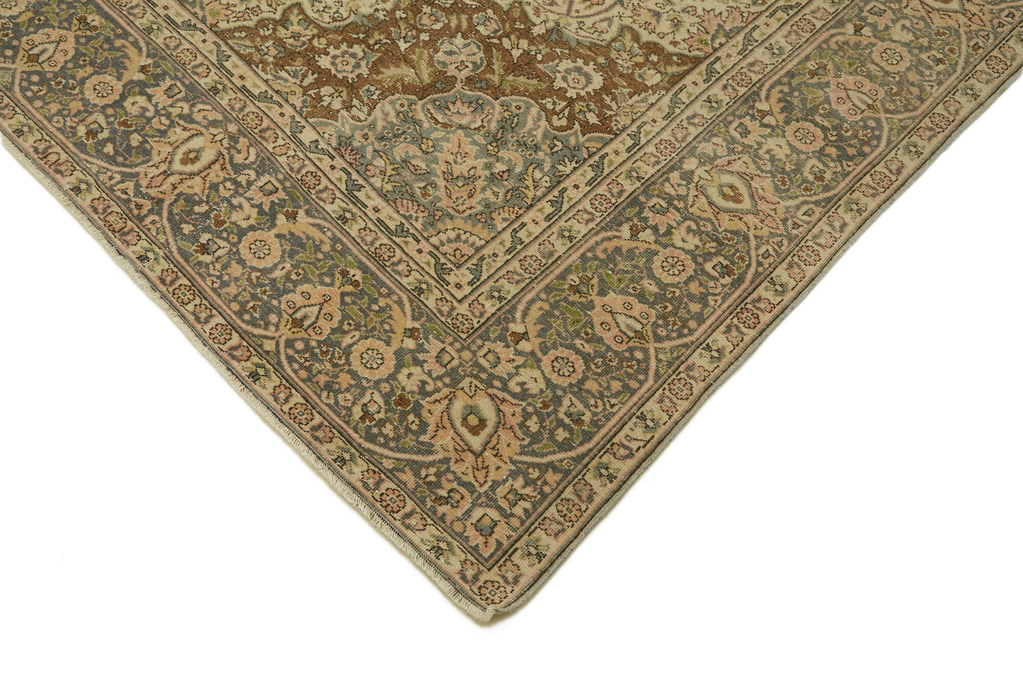 8x11 Beige Vintage Large Area Rug - 46427