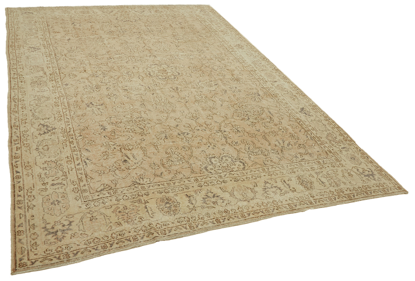 8x11 Beige Vintage Large Area Rug - 46428