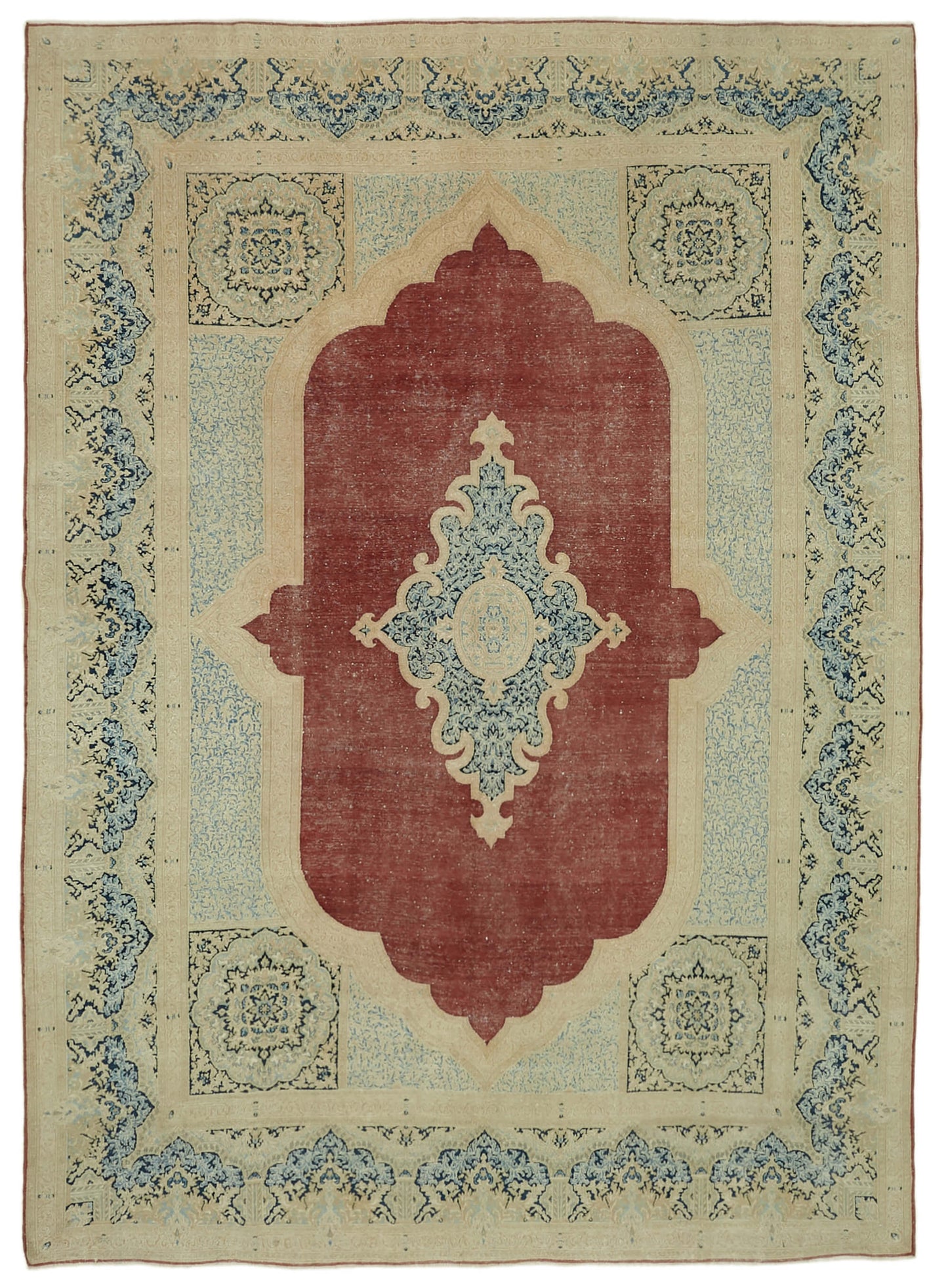 9x12 Beige Vintage Large Area Rug - 46429