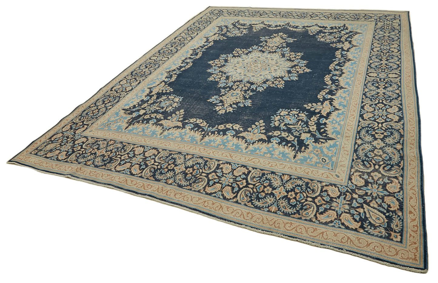 10x13 Blue Vintage Large Area Rug - 46430