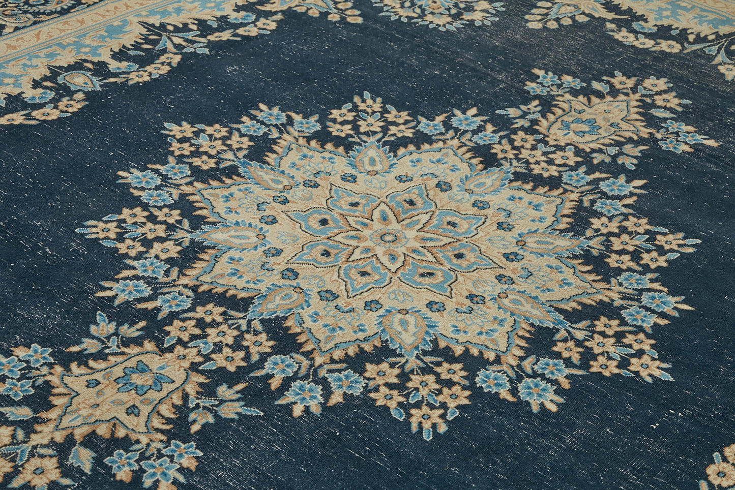 10x13 Blue Vintage Large Area Rug - 46430