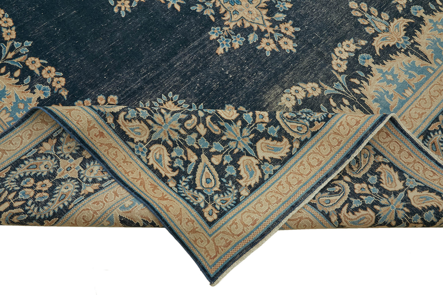 10x13 Blue Vintage Large Area Rug - 46430