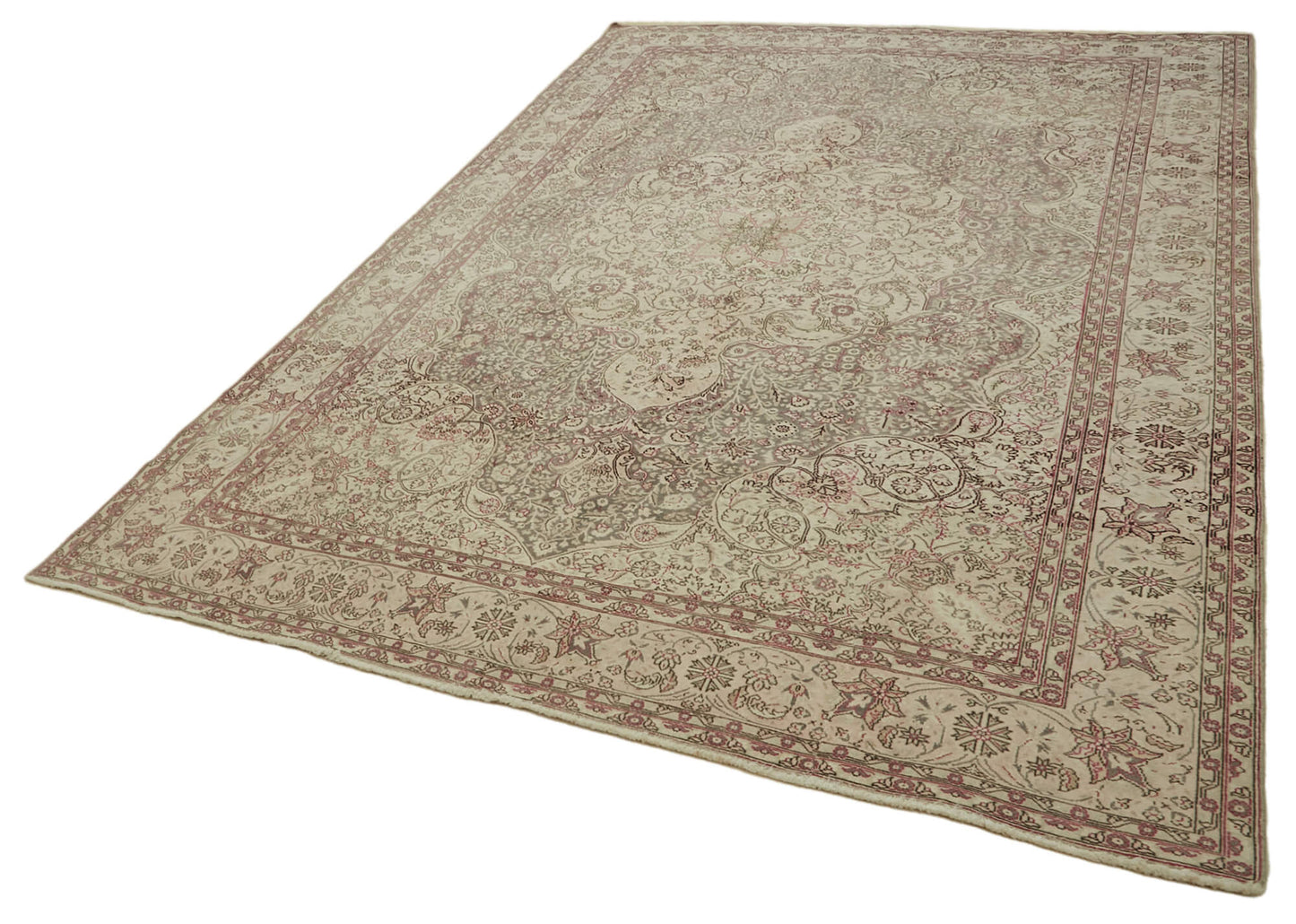 8x11 Beige Vintage Large Area Rug - 46439