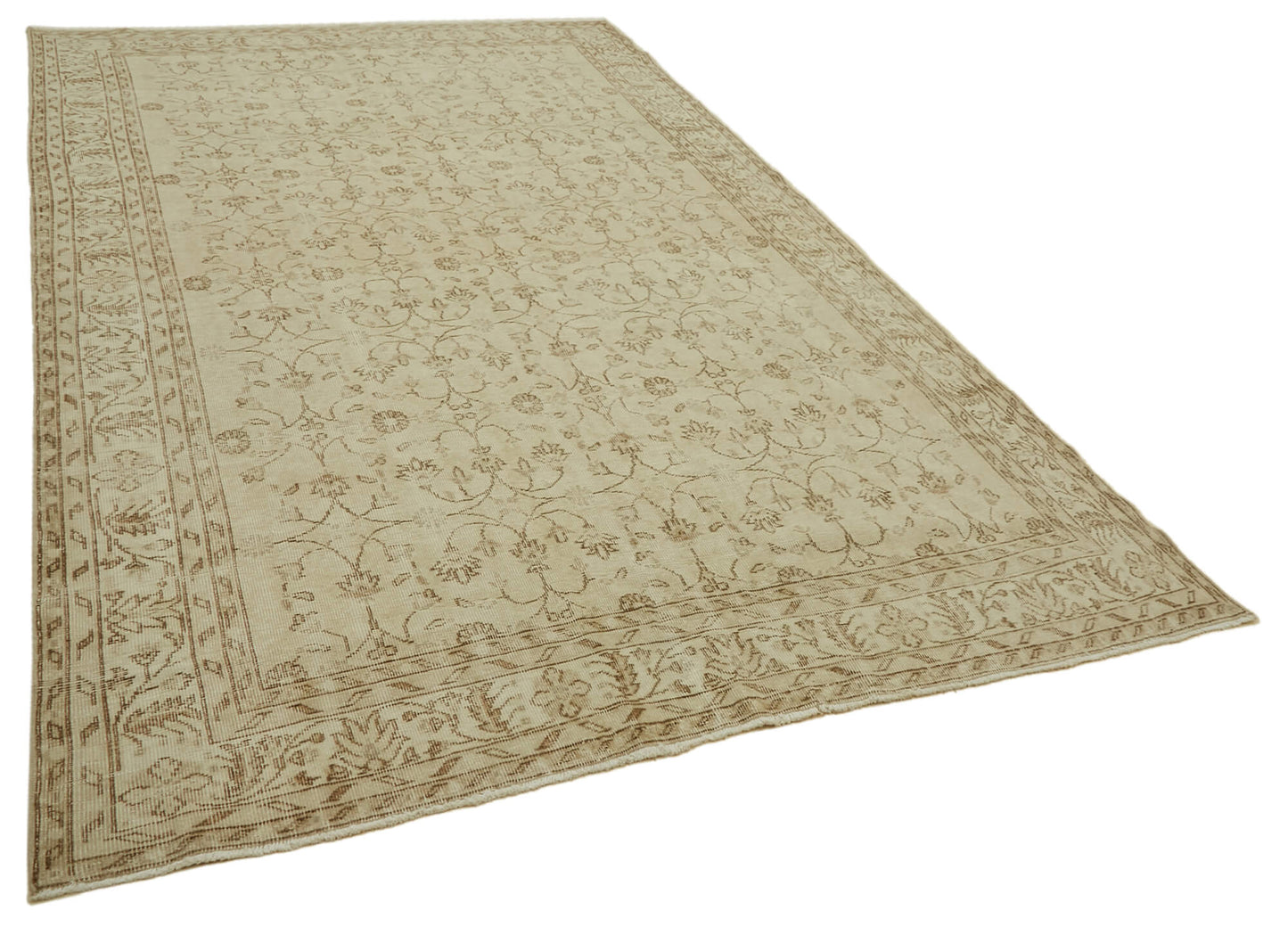 7x11 Beige Vintage Large Area Rug - 46443