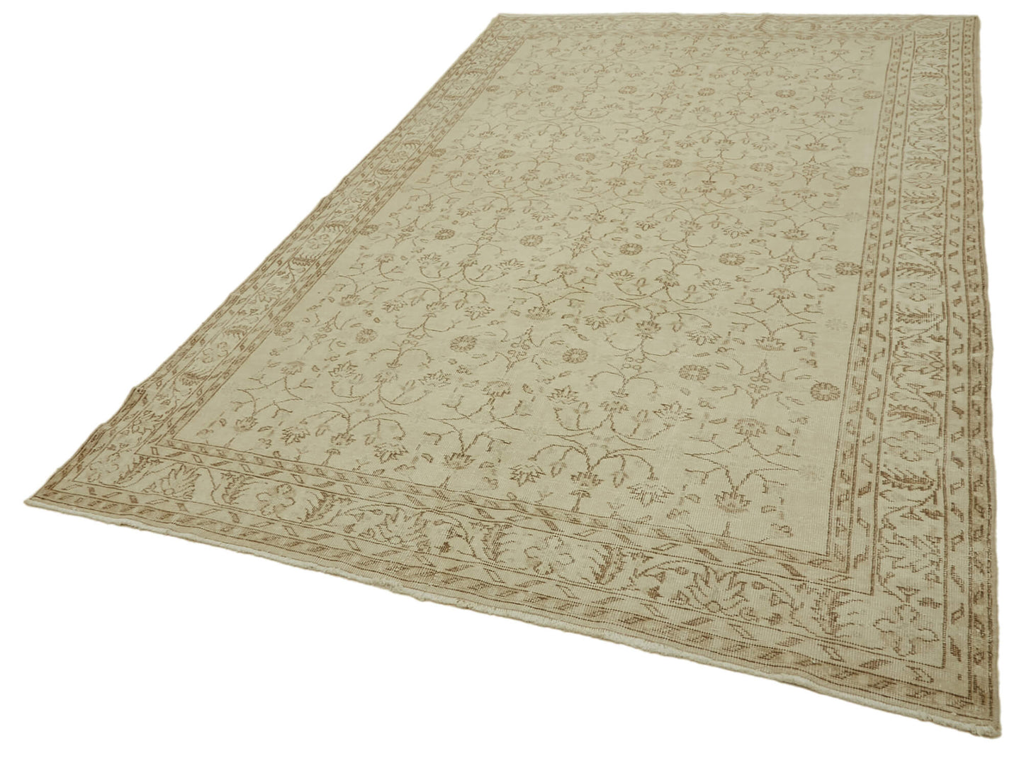 7x11 Beige Vintage Large Area Rug - 46443