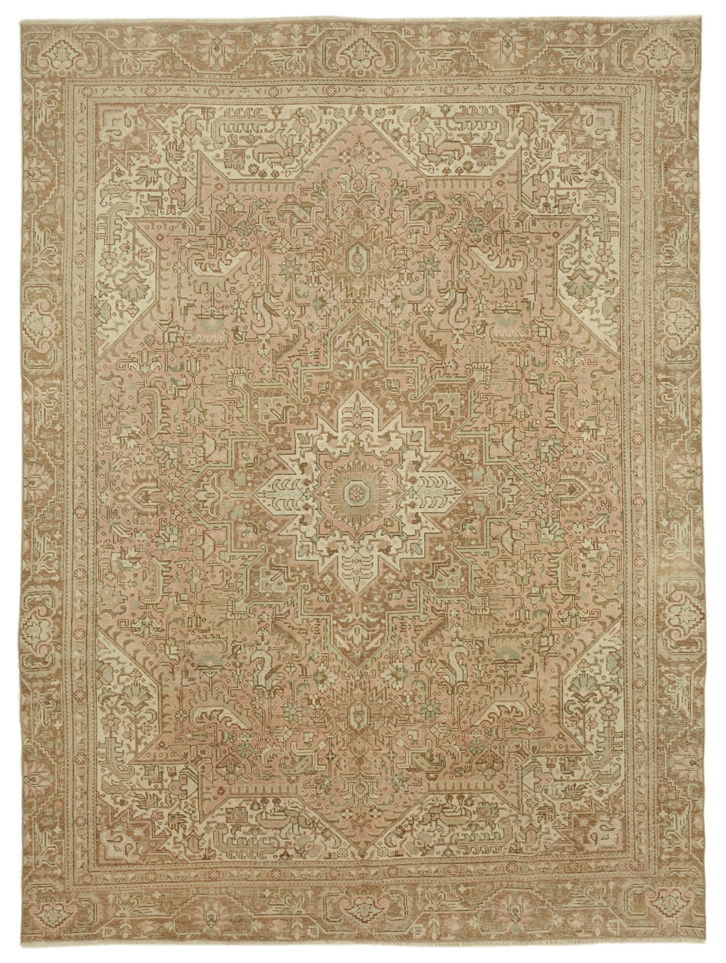 8x12 Beige Vintage Large Area Rug - 46445