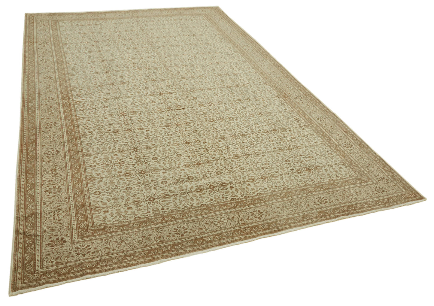 8x11 Beige Vintage Large Area Rug - 46449