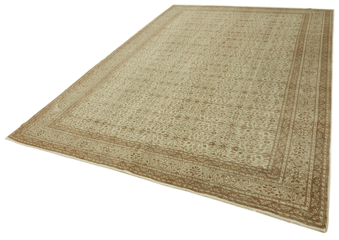 8x11 Beige Vintage Large Area Rug - 46449