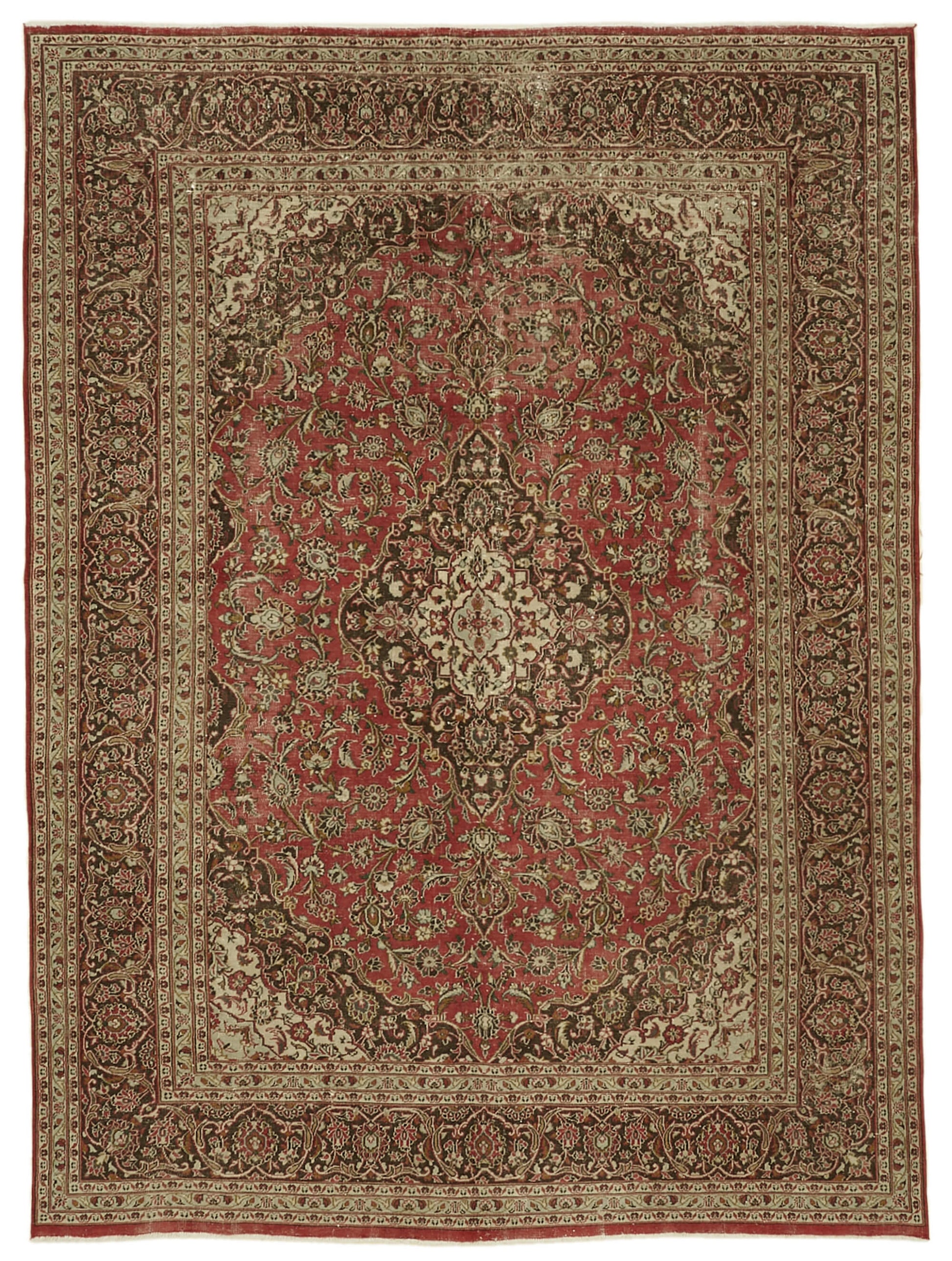 8x11 Beige Vintage Large Area Rug - 46457