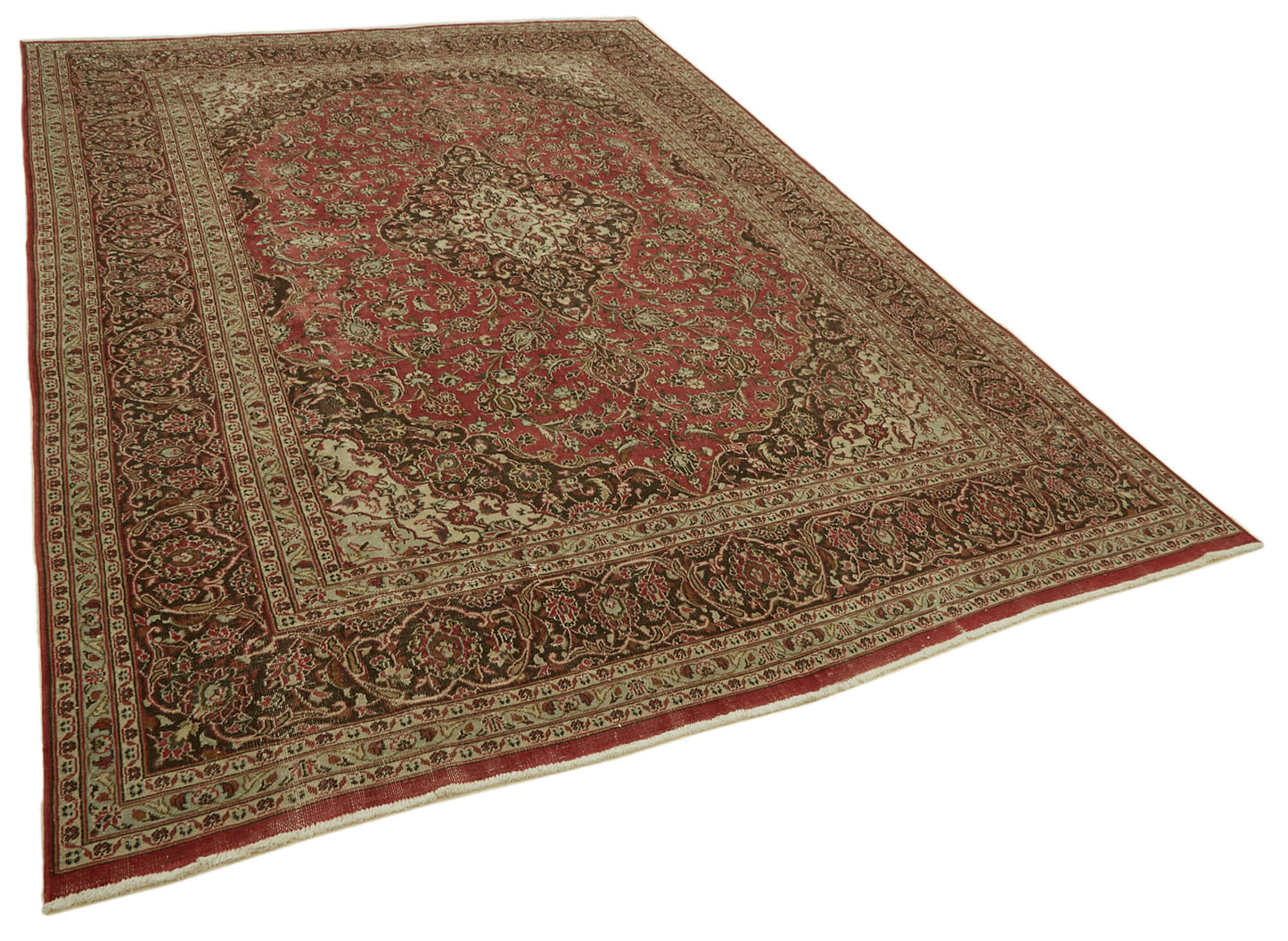 8x11 Beige Vintage Large Area Rug - 46457