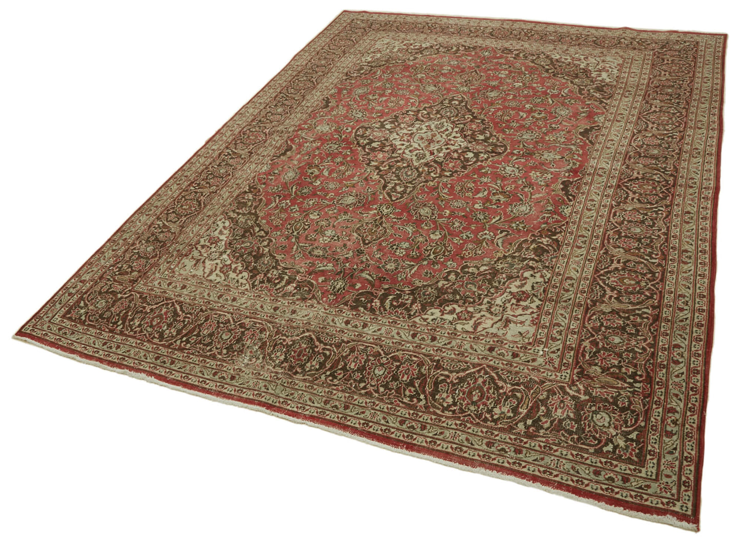 8x11 Beige Vintage Large Area Rug - 46457