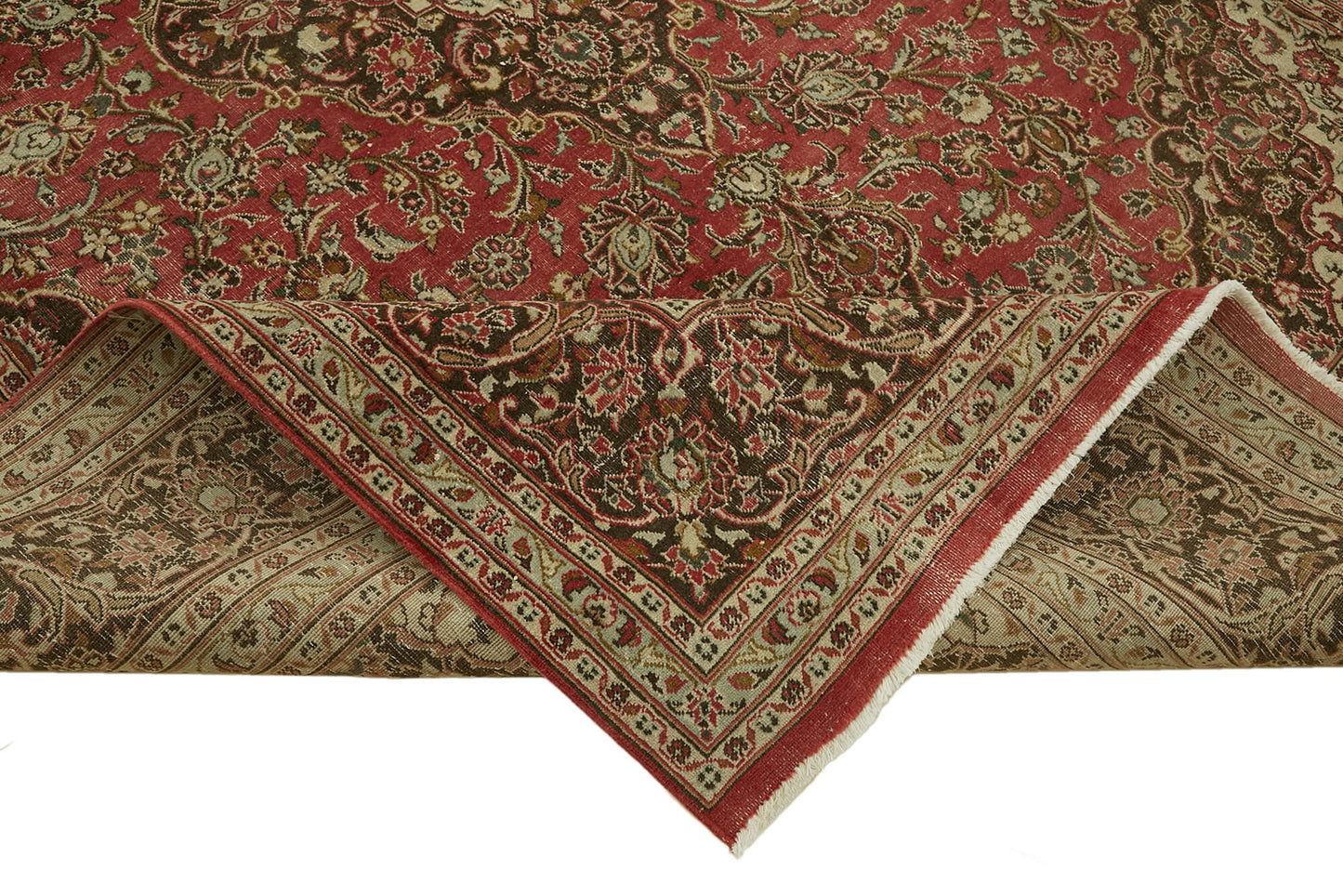 8x11 Beige Vintage Large Area Rug - 46457