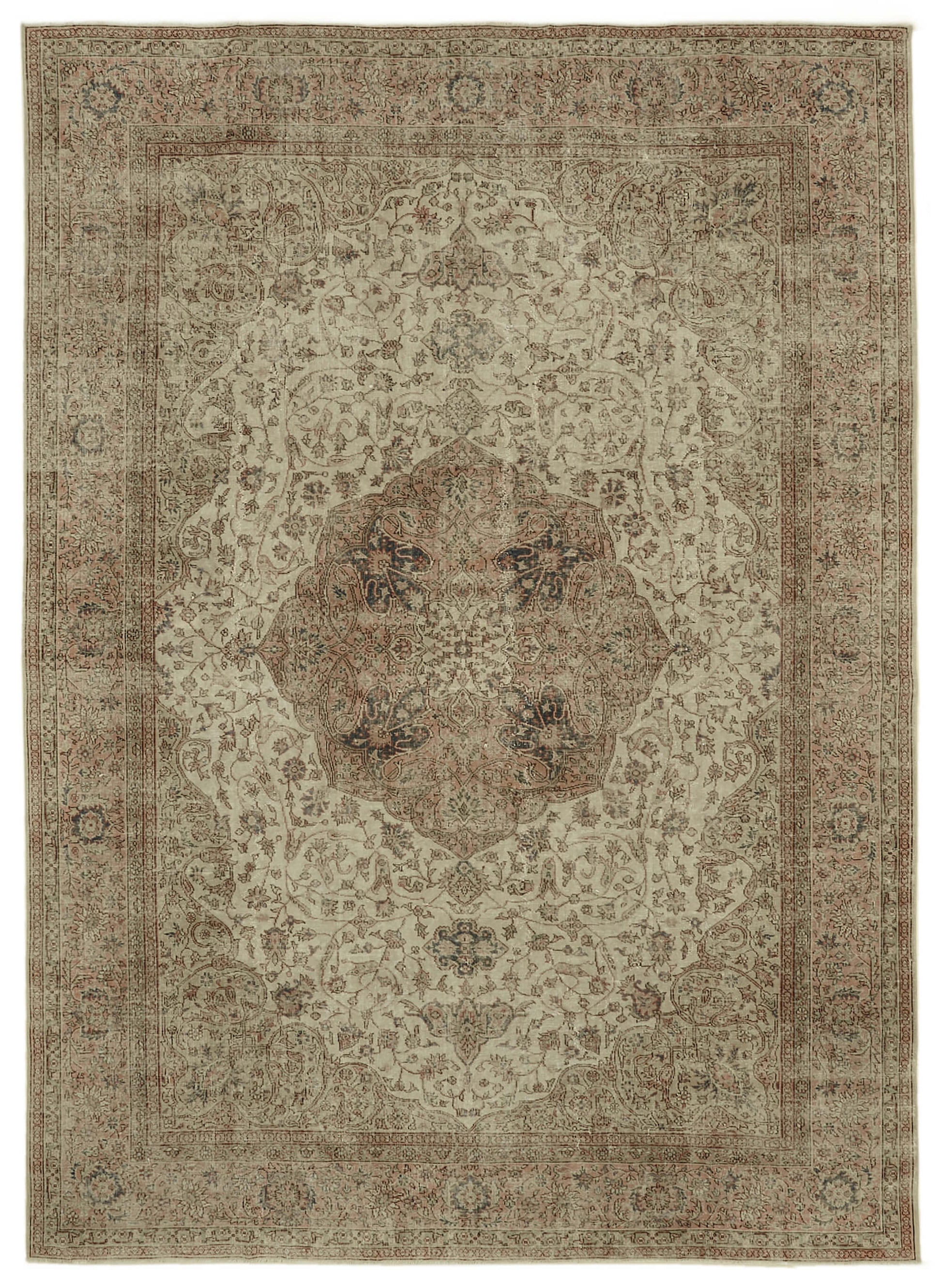 9x13 Beige Vintage Large Area Rug - 46461