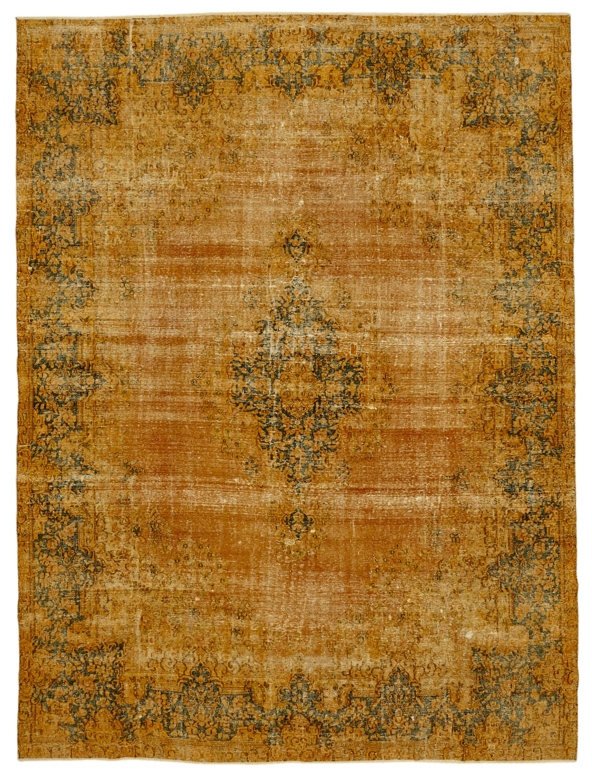 10x13 Yellow Overdyed Large Area Rug - 46464