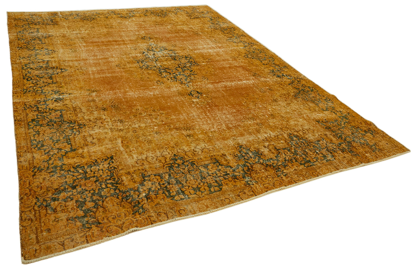 10x13 Yellow Overdyed Large Area Rug - 46464