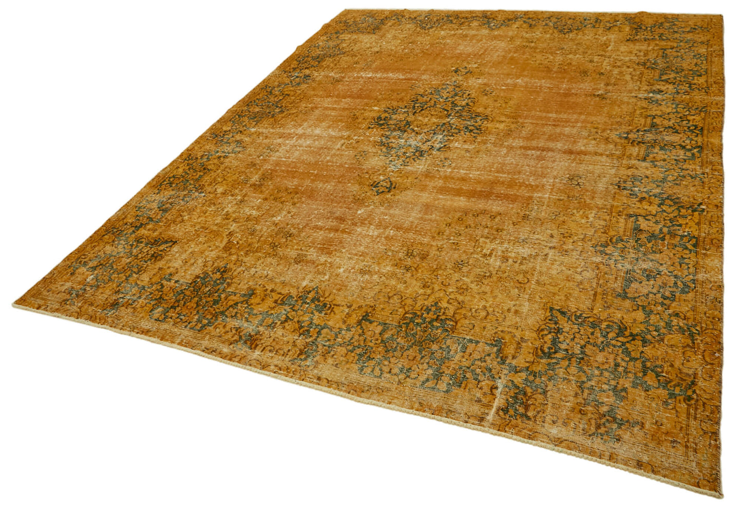 10x13 Yellow Overdyed Large Area Rug - 46464