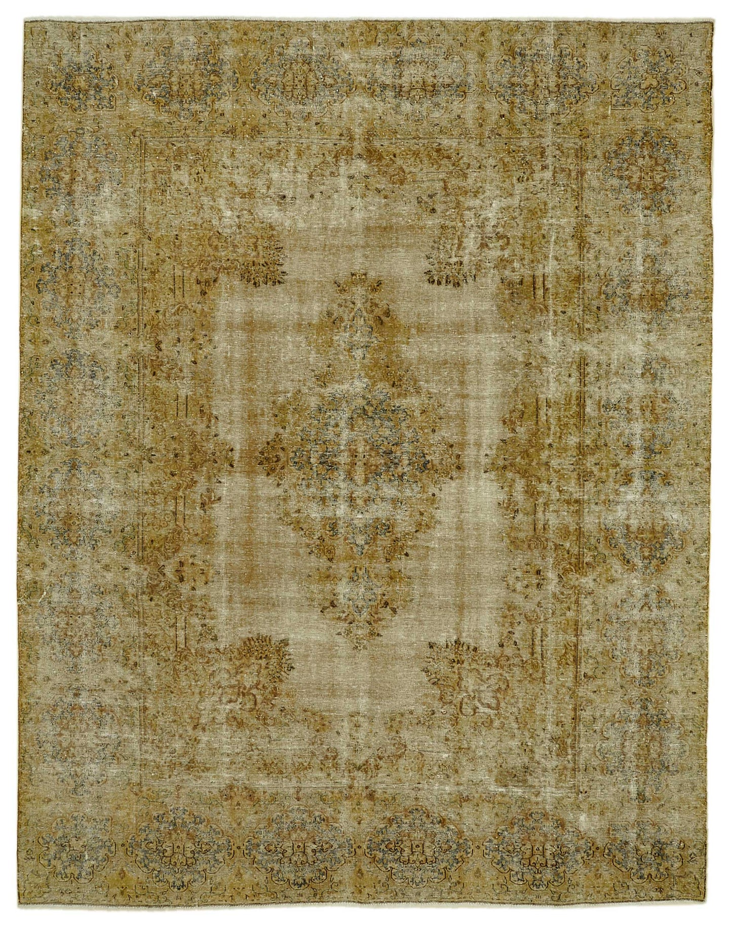 9x12 Yellow Overdyed Large Area Rug - 46466