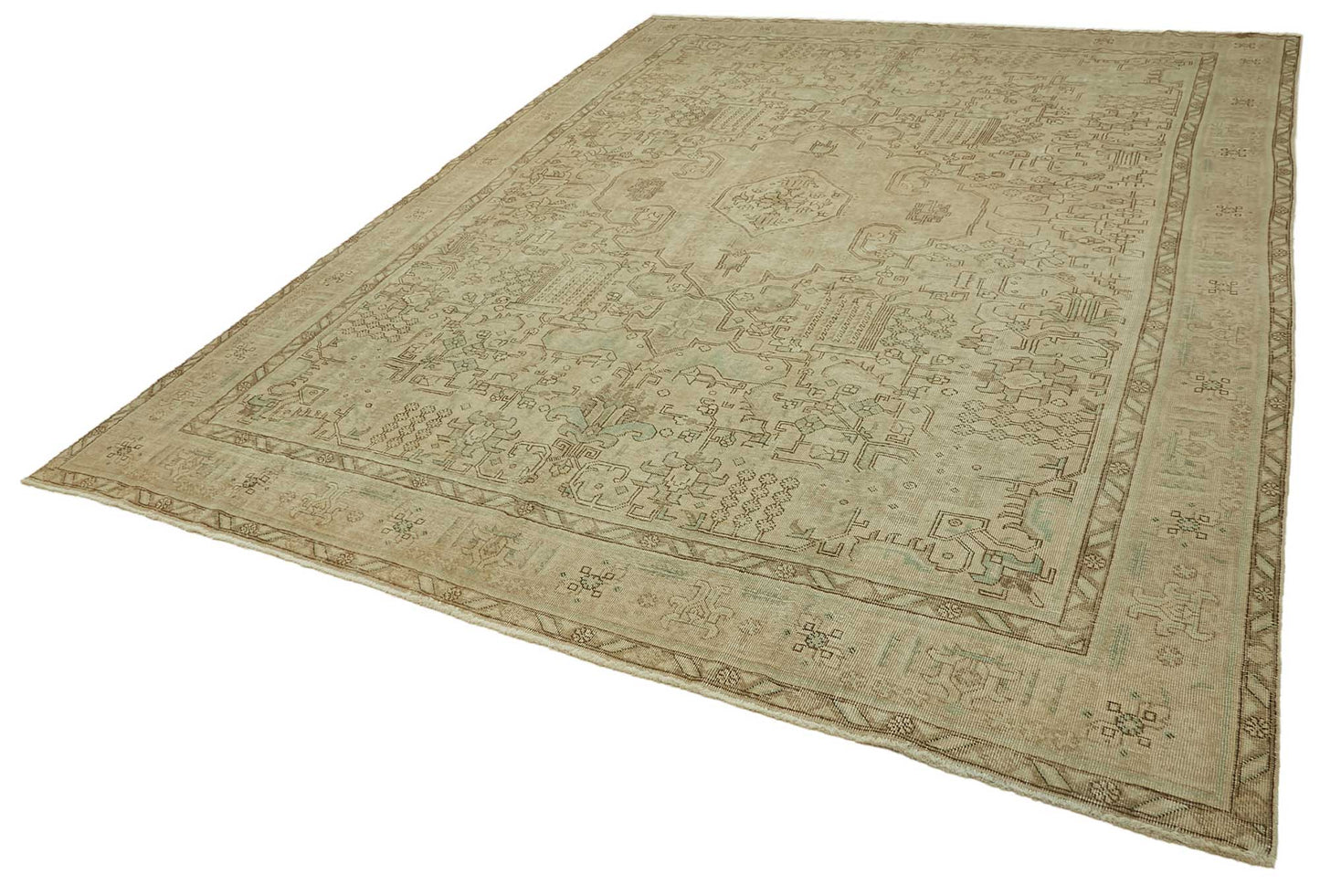 9x13 Beige Vintage Large Area Rug - 46469