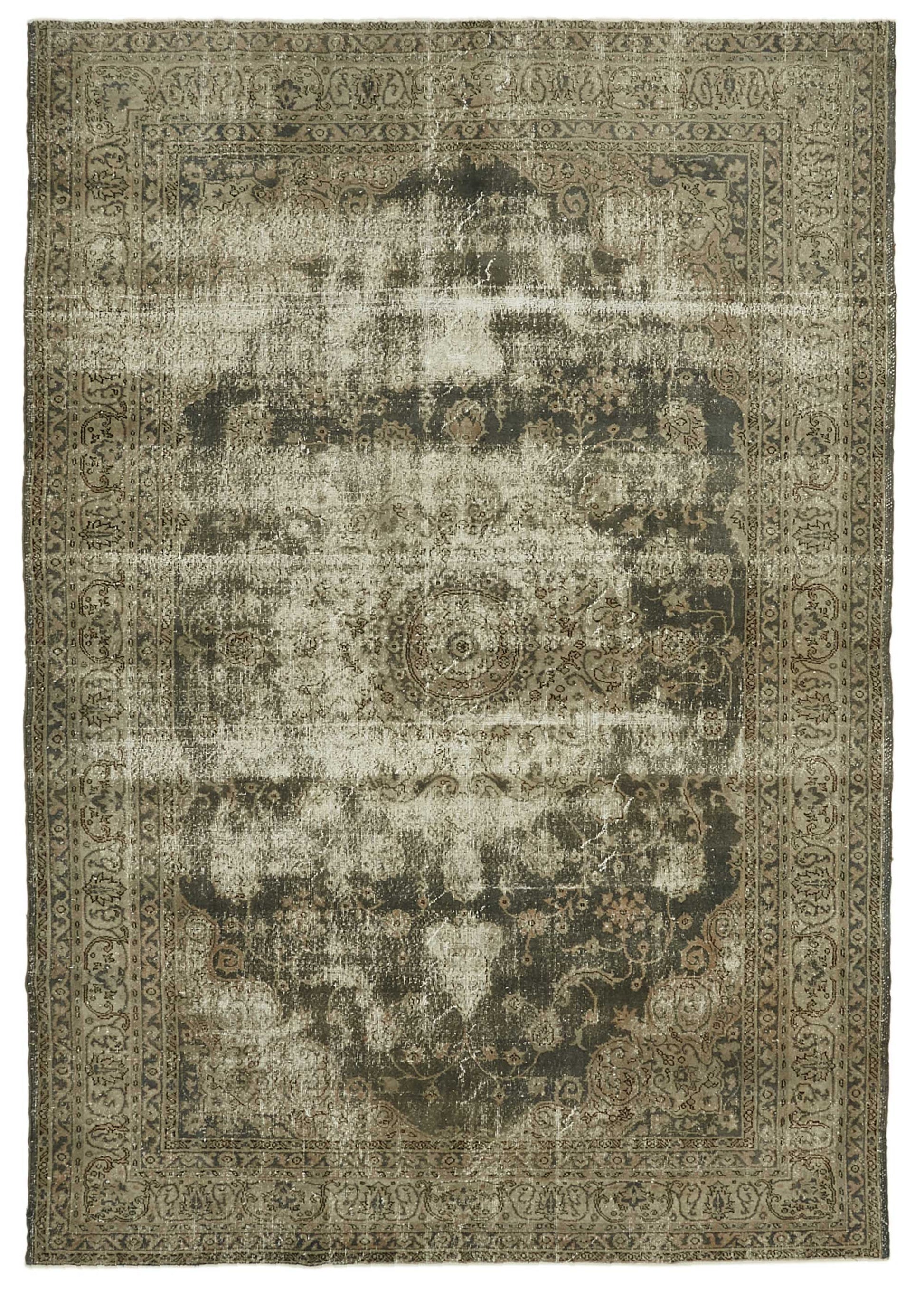 8x11 Grey Vintage Large Area Rug - 46470