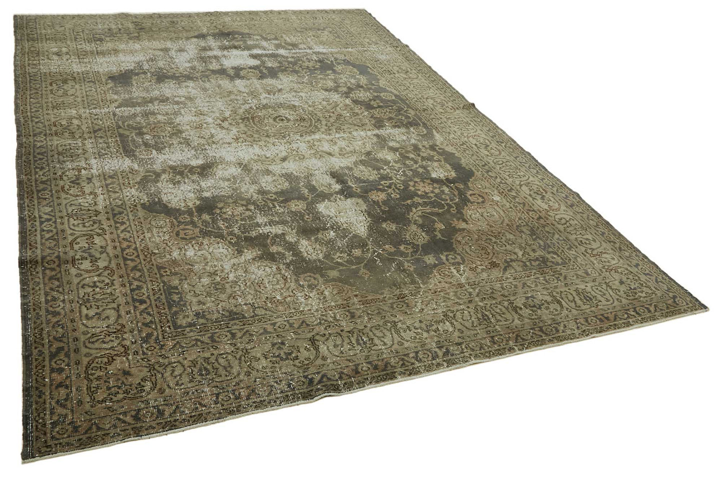 8x11 Grey Vintage Large Area Rug - 46470