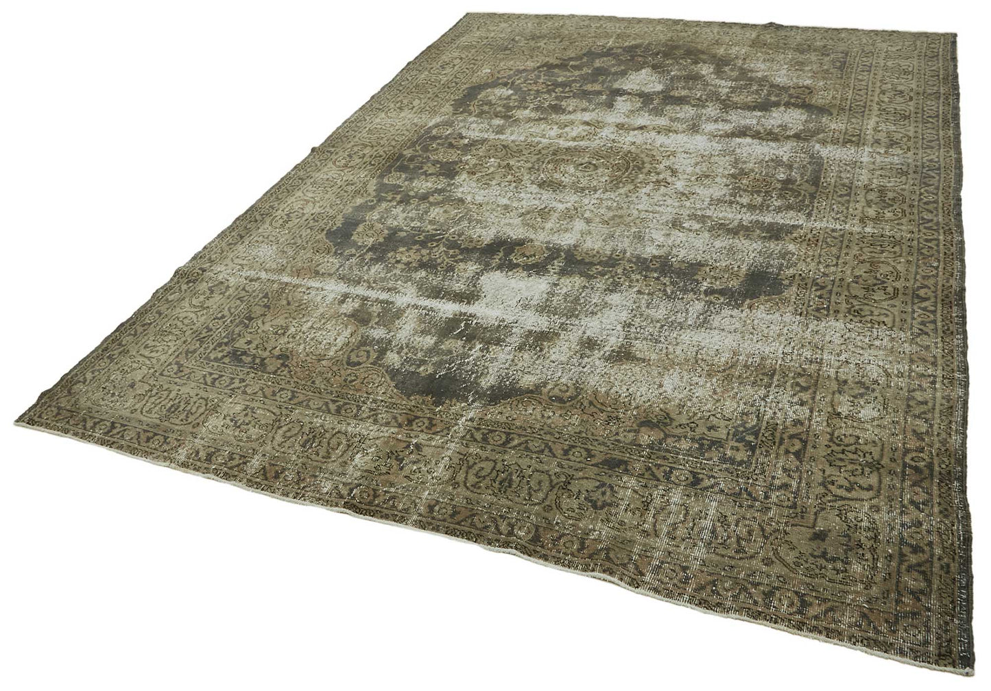 8x11 Grey Vintage Large Area Rug - 46470