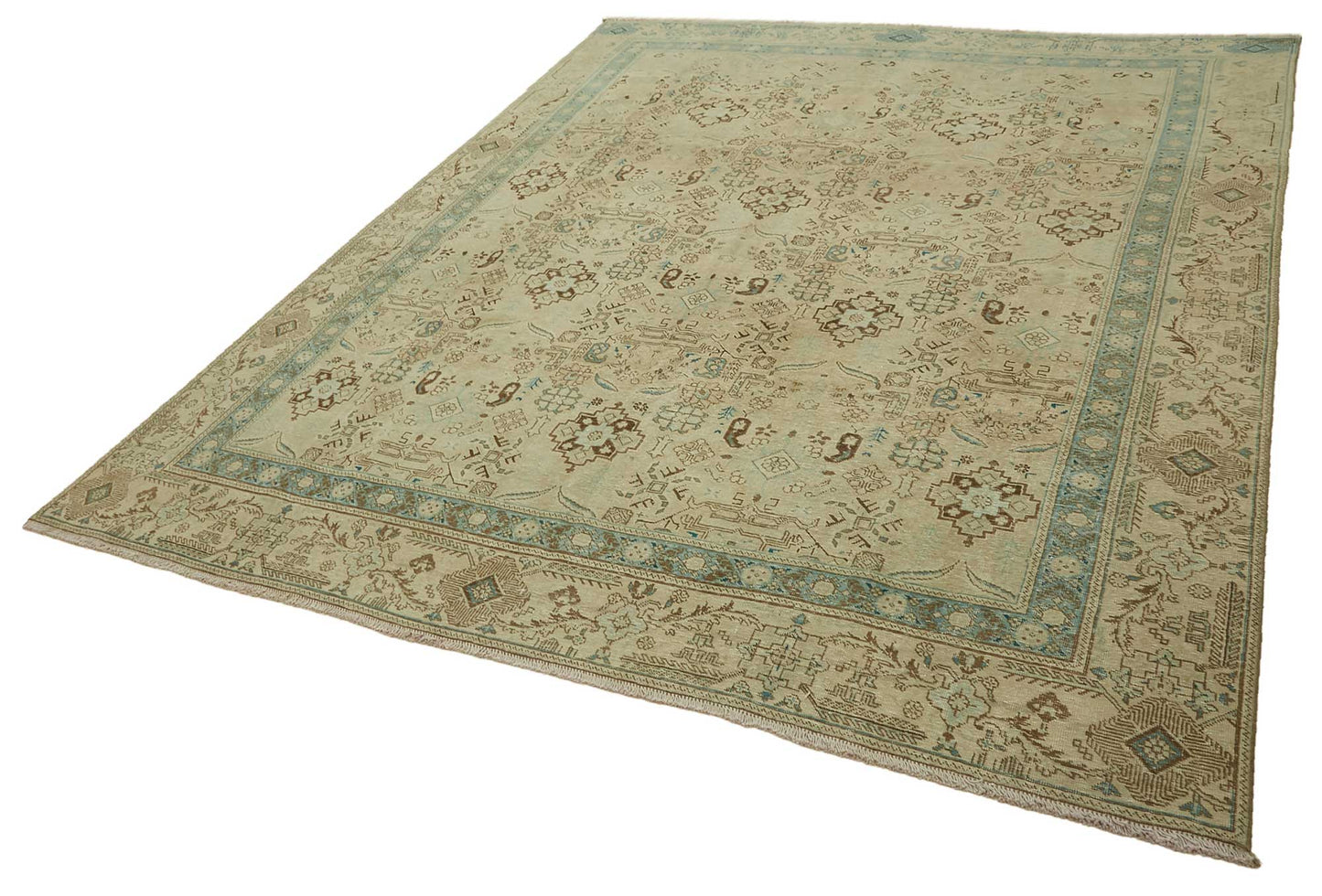 9x11 Grey Vintage Large Area Rug - 46472