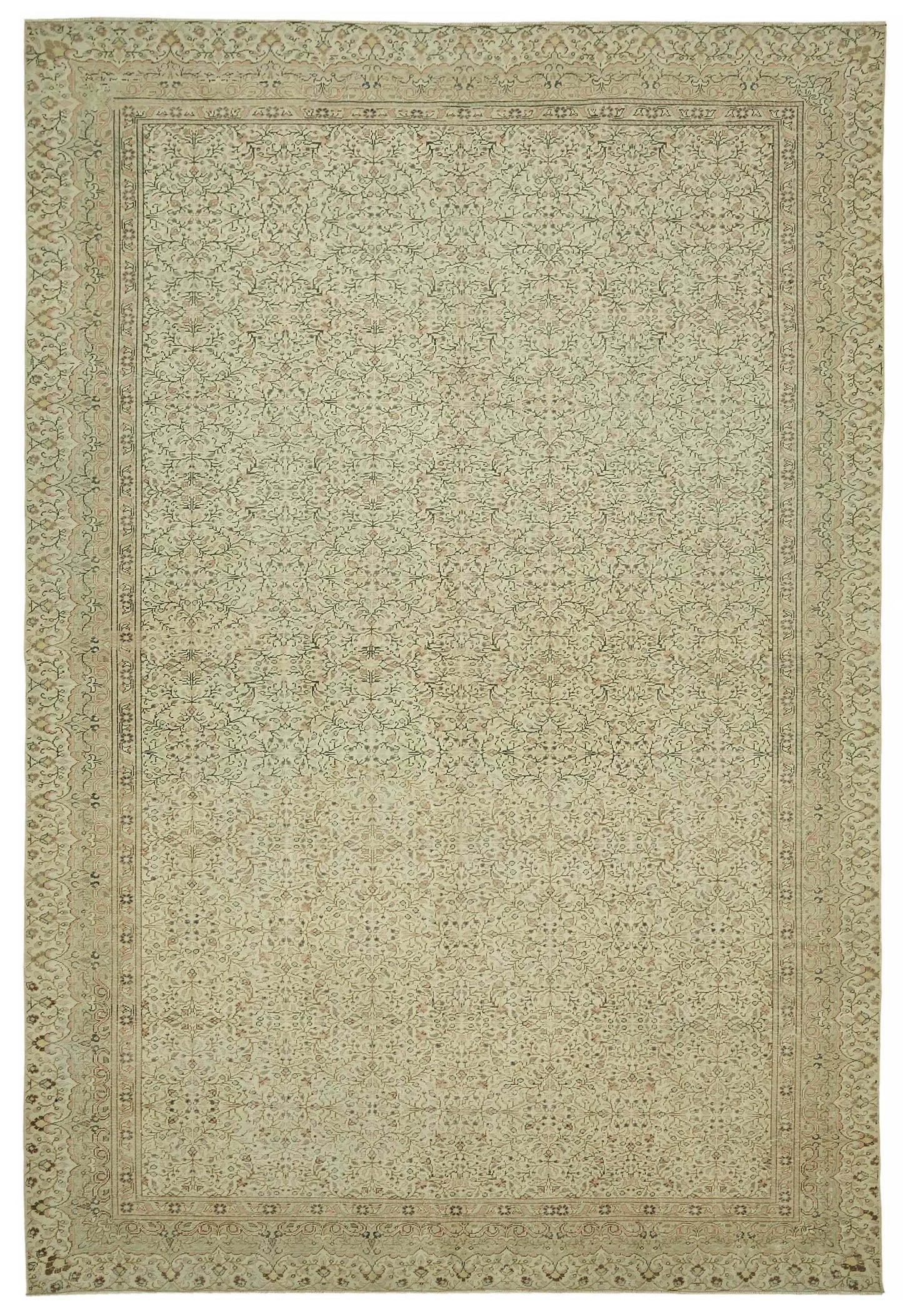 8x12 Beige Vintage Large Area Rug - 46509