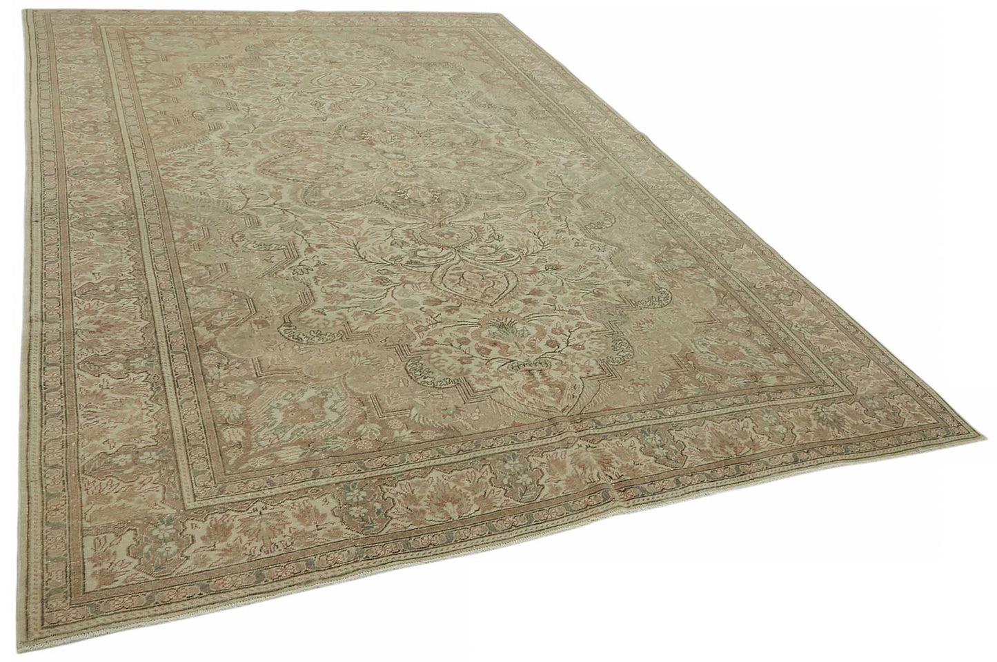 8x11 Beige Vintage Large Area Rug - 46510