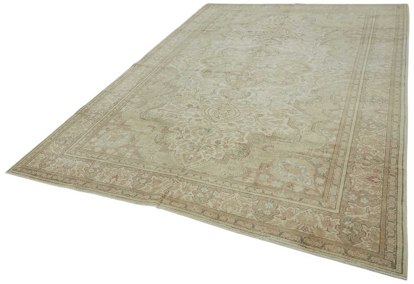 8x11 Beige Vintage Large Area Rug - 46510