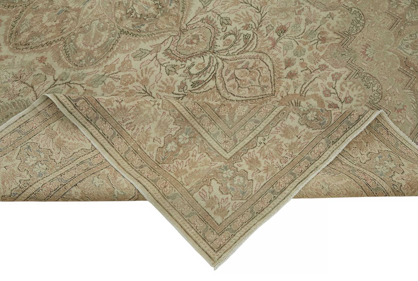 8x11 Beige Vintage Large Area Rug - 46510