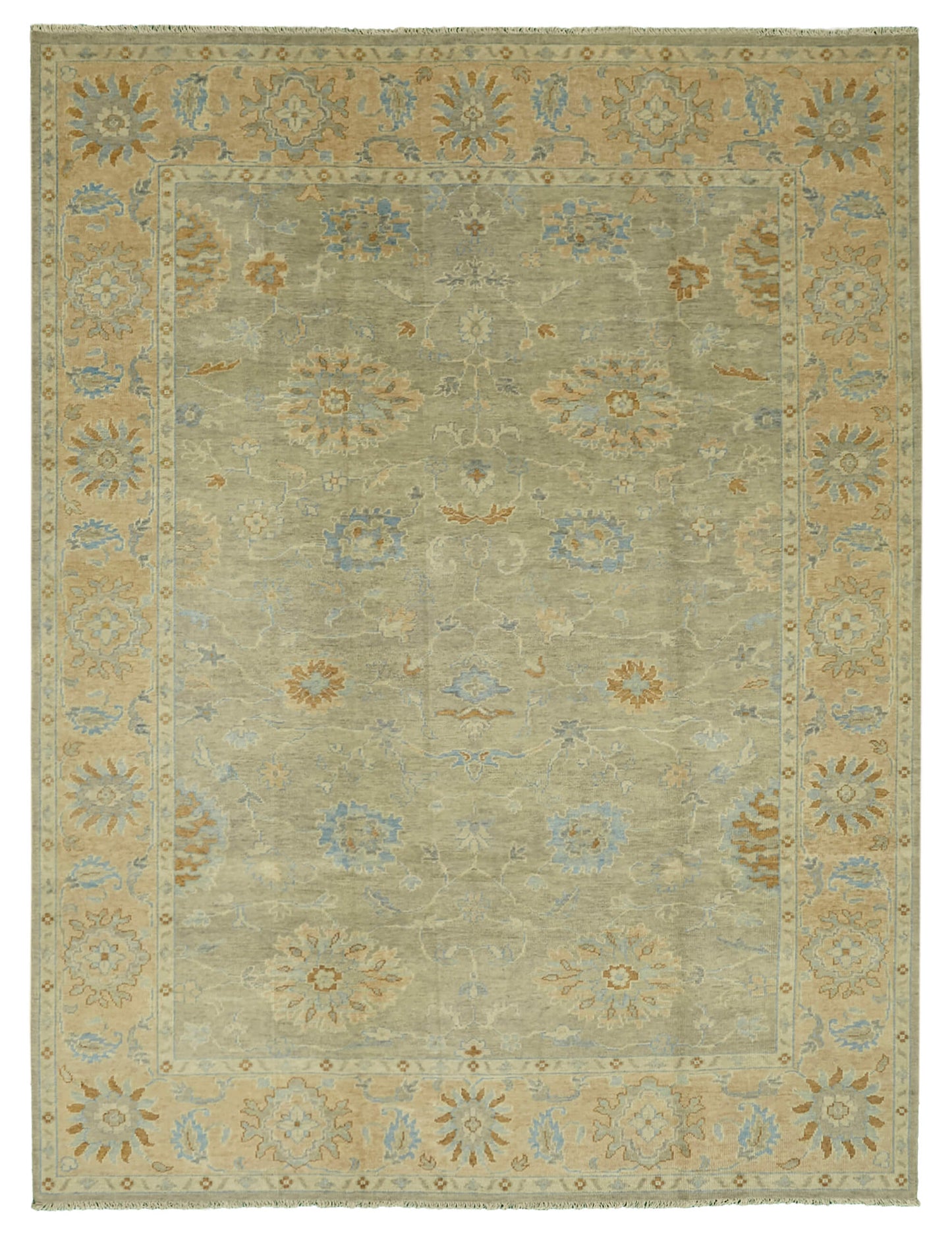 9x12 Beige Oushak Rug - 46559