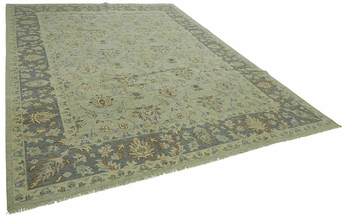 9x12 Blue Oushak Rug - 46563