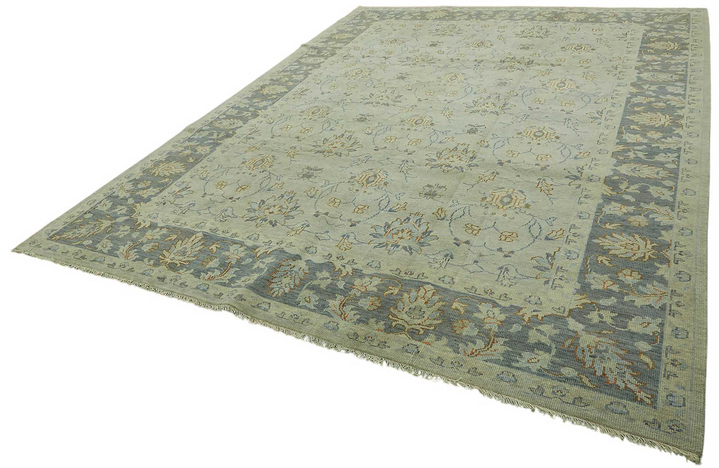 9x12 Blue Oushak Rug - 46563