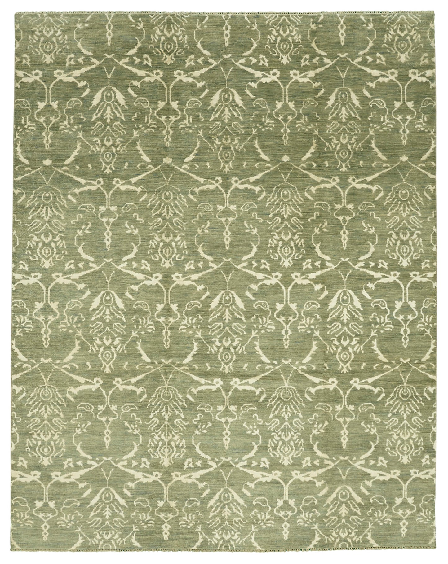 9x11 Green Oushak Rug - 46579