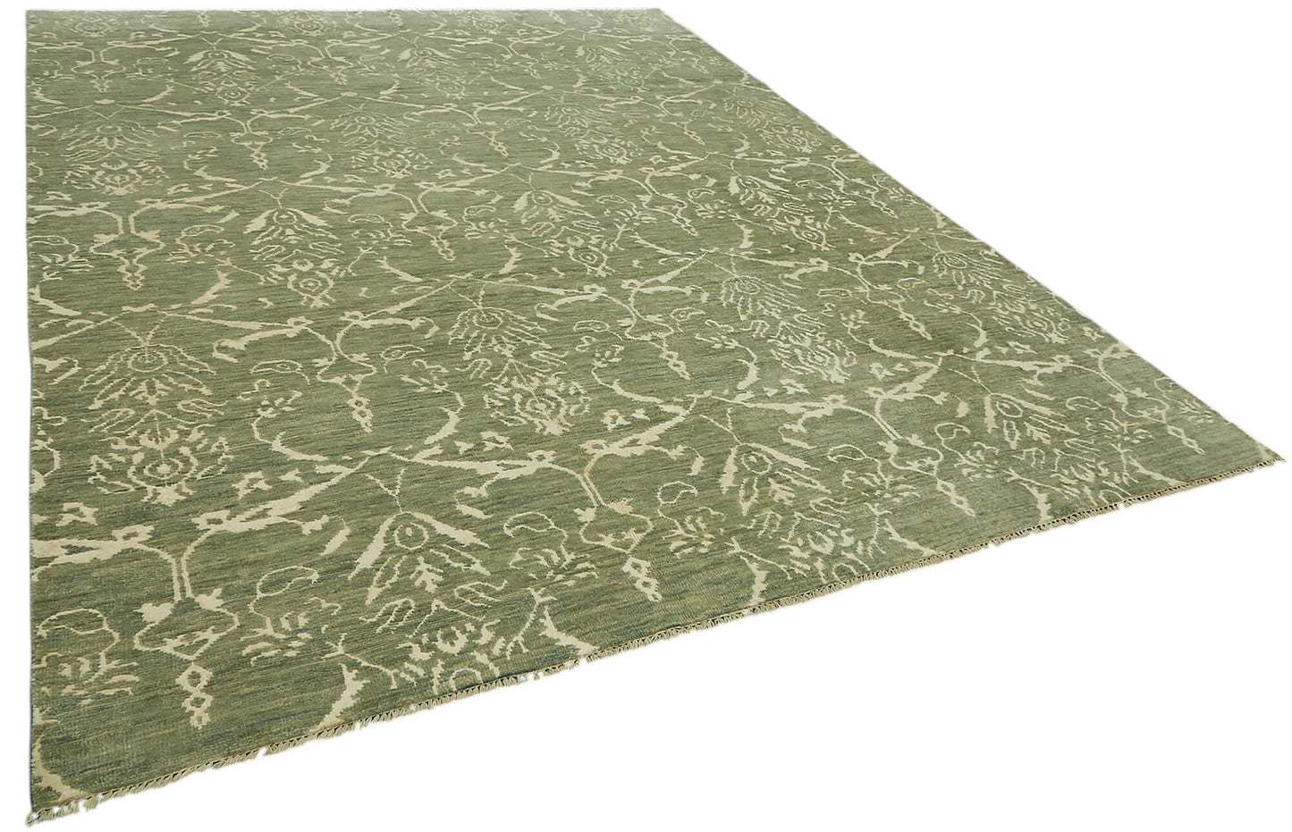 9x11 Green Oushak Rug - 46579