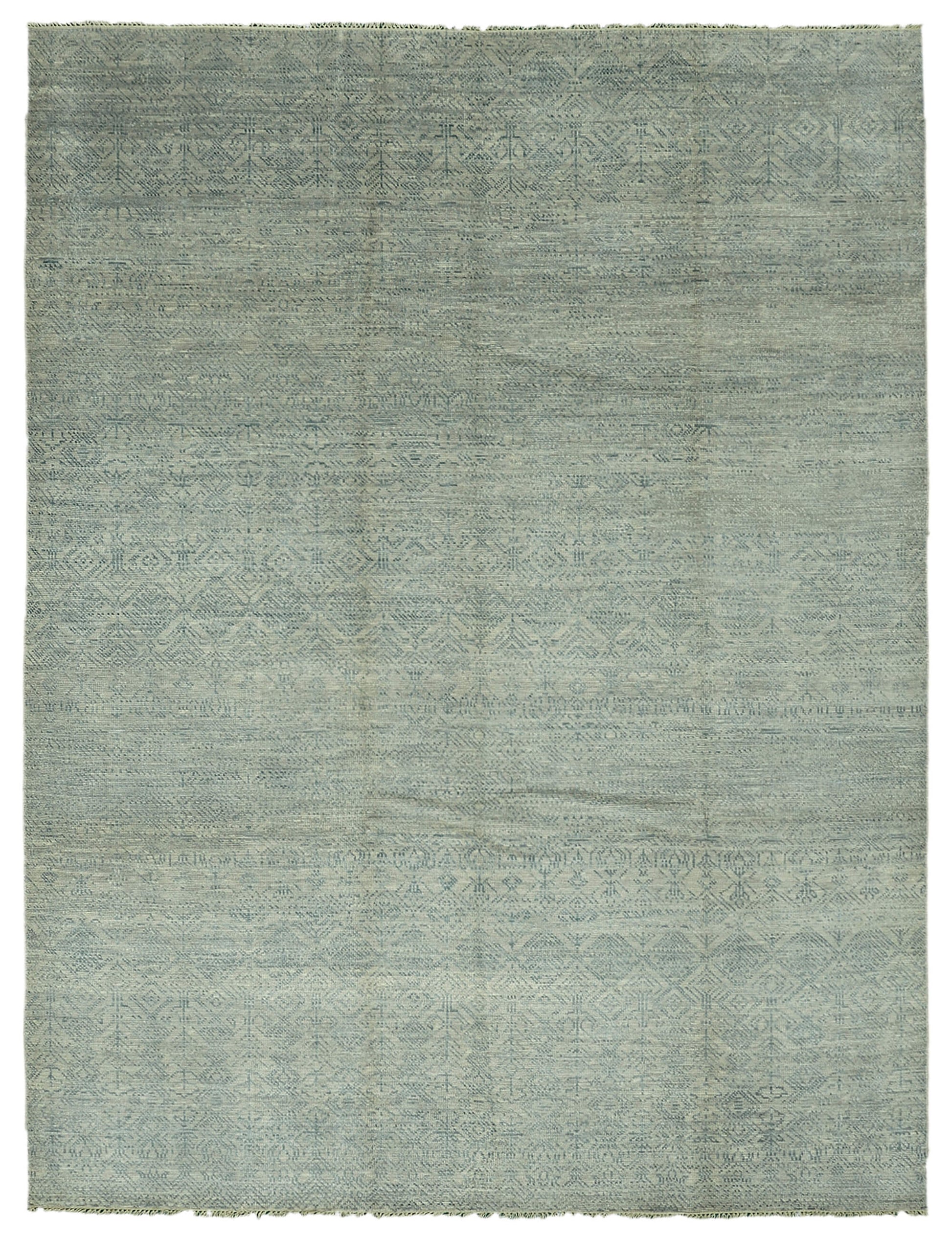 9x12 Blue Oushak Rug - 46614