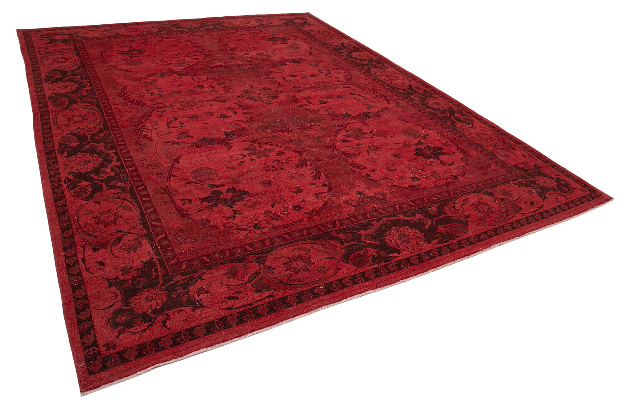 large living room red rug