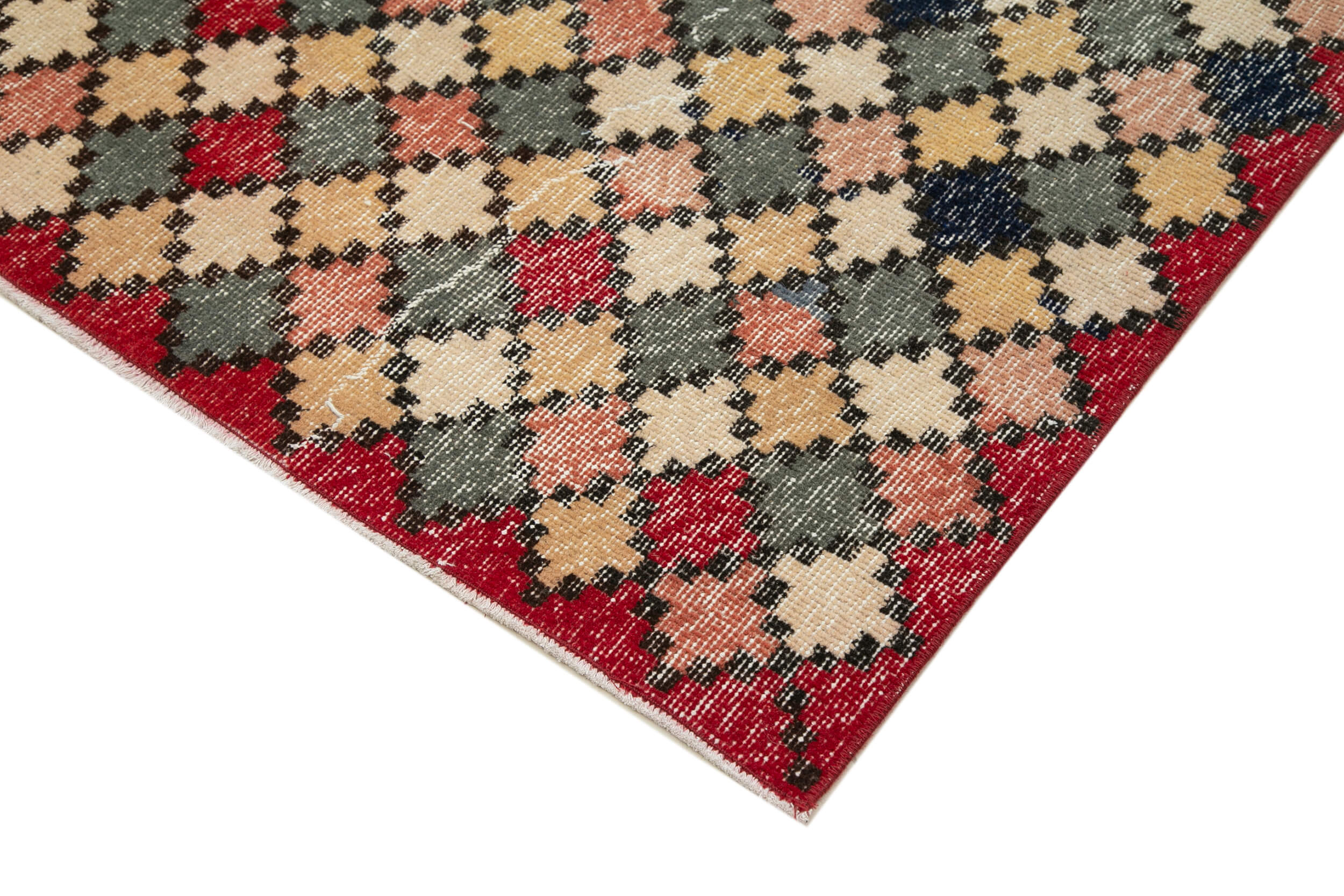 5x10 Multicolor Turkish Bohemian Wool Area Rug -3726