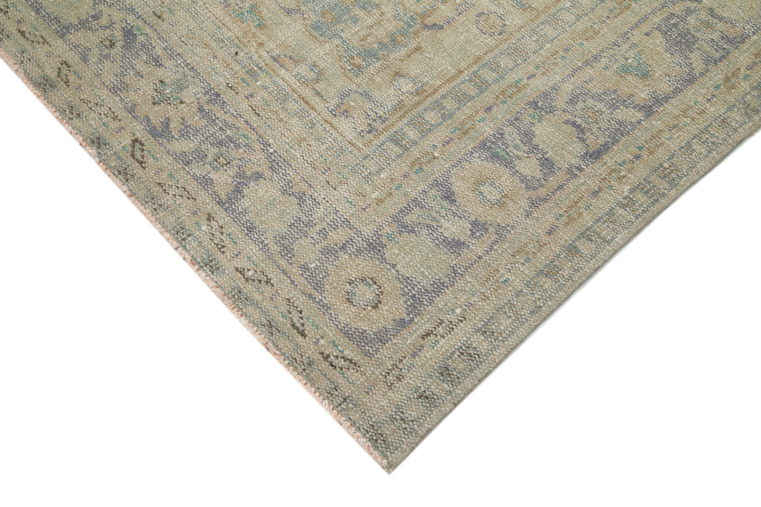 7x10 Beige Turkish Over dyed Large Area Rug -12444