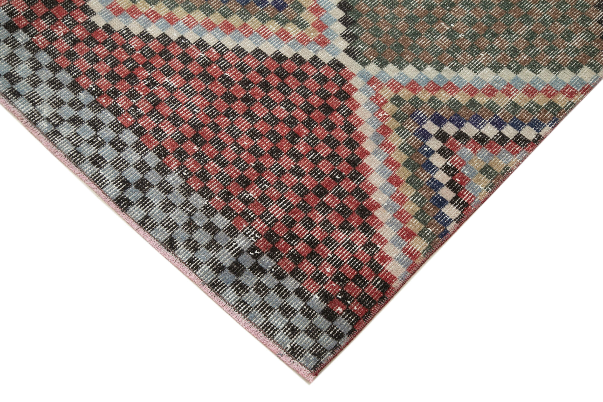 4x10 Multicolor Turkish Bohemian Wool Area Rug -7852